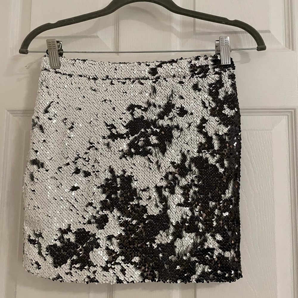 Sequined mini skirt
